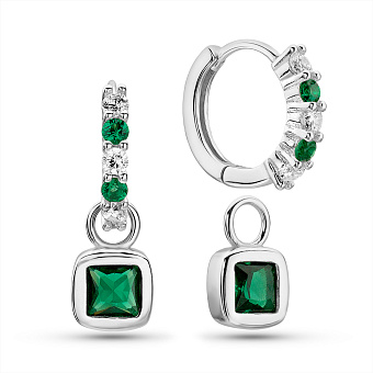 Серебряные серьги с фианитами (арт. 7502/2186038цз)