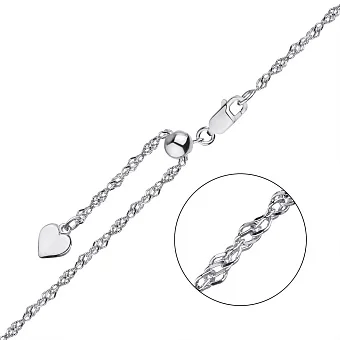 Срібний ланцюжок плетіння Сінгапур (арт. 0303204з)