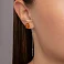 Серьги-протяжки из серебра с янтарем (арт. 7502/904ЯС) – изображение 2