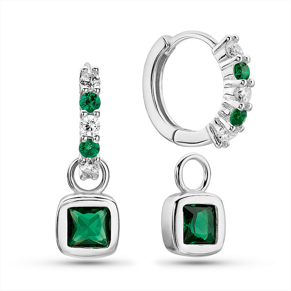 Серебряные серьги с фианитами (арт. 7502/2186038цз) – изображение 1