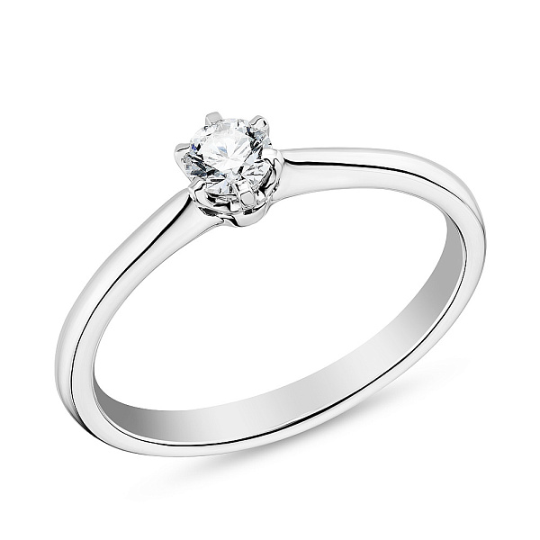 Золота заручальна каблучка з діамантом (арт. К341236020б) – зображення 1