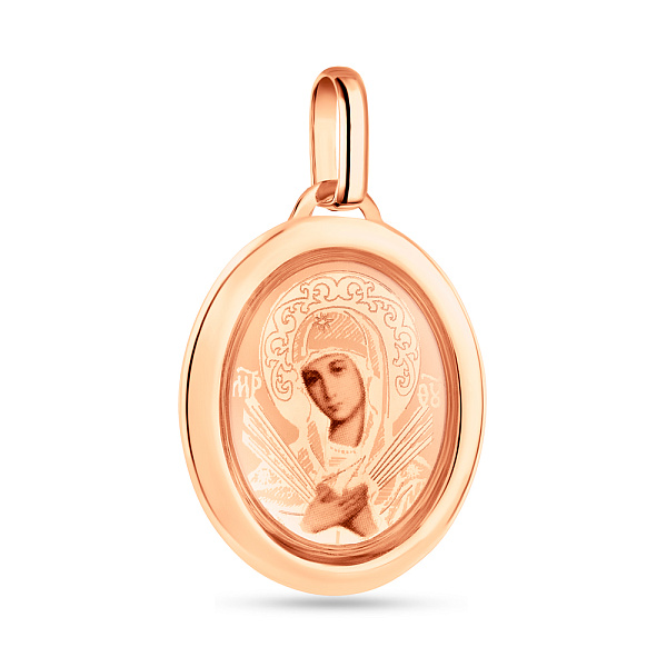 Золотая ладанка Божья Матерь «Семистрельная» (арт. 401700С) – изображение 1