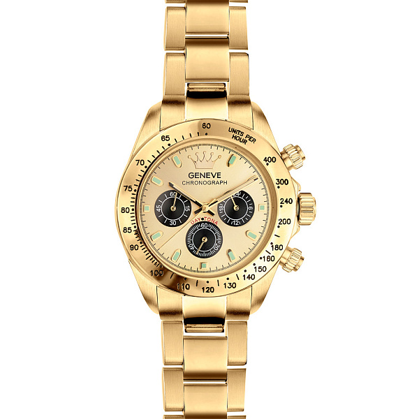 Золотий чоловічий годинник з хронографом (арт. 260112ж) – зображення 2