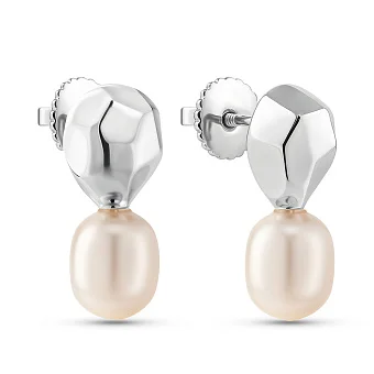 Срібні пусети з перлинами (арт. 7518/2186199жб)