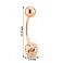 Пирсинг в пупок из красного золота (арт. 360063а) – изображение 4