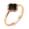Кольцо из красного золота с черной эмалью (арт. 1190425101) – изображение 1