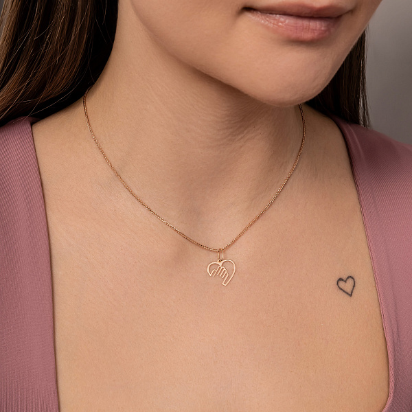 Подвес Сердце из красного золота (арт. 440792/1) – изображение 2