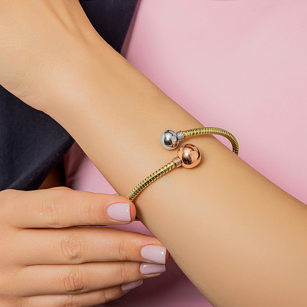 Браслет з комбінованого золота (арт. 323076жкб) – зображення 3