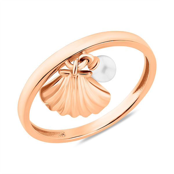 Каблучка з червоного золота з підвісками (арт. 141305) – зображення 1