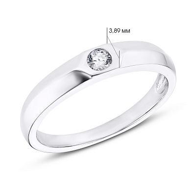 Серебряное кольцо с фианитом (арт. 7501/3801)