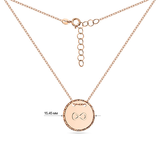 Колье из красного золота без камней (арт. 352206/15) – изображение 3