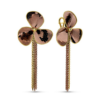 Золотые серьги Francelli Цветы (арт. 106478жкр)