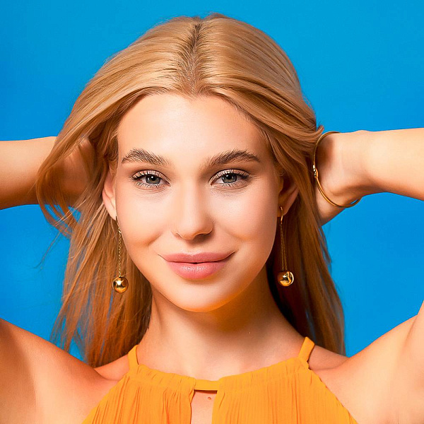 Золоті сережки з підвісками (арт. 101049ж) – зображення 2