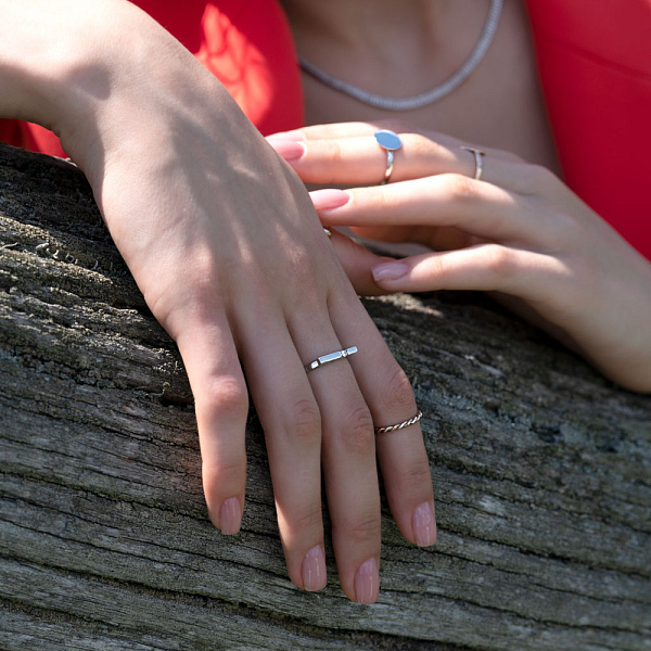 Кольцо из красного и белого золота (арт. 140991кб) – изображение 5