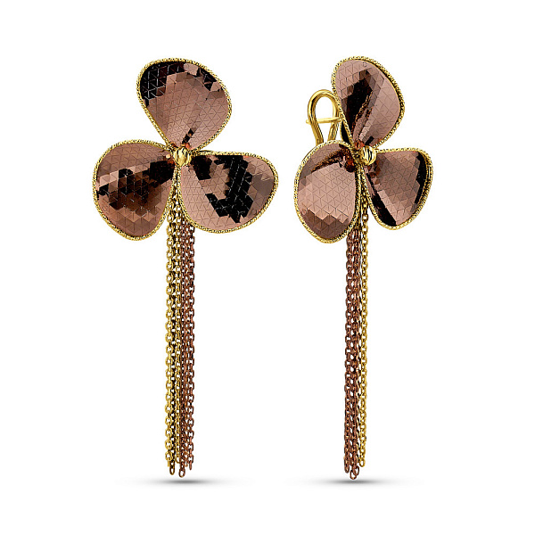 Золотые серьги Francelli Цветы (арт. 106478жкр) – изображение 1