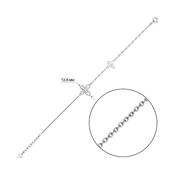 Браслет из серебра с фианитами (арт. 7509/4142) – изображение 2