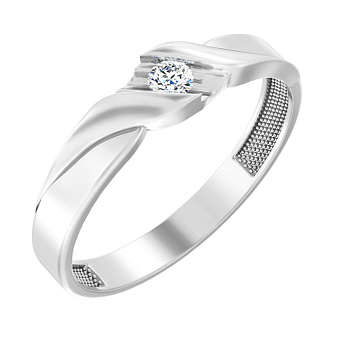 Фото Золота каблучка з фіанітом (арт. 141057б)