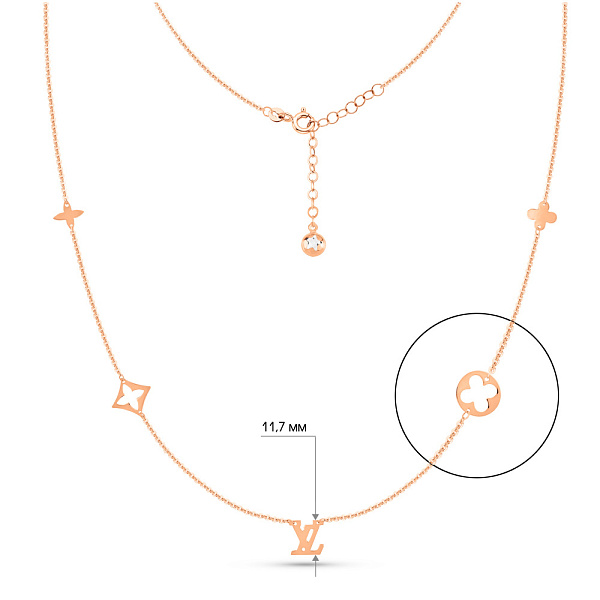 Кольє з червоного золота (арт. 351088) – зображення 4