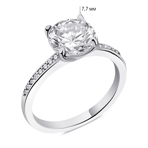 Серебряное кольцо с фианитами (арт. 7501/6405) – изображение 2