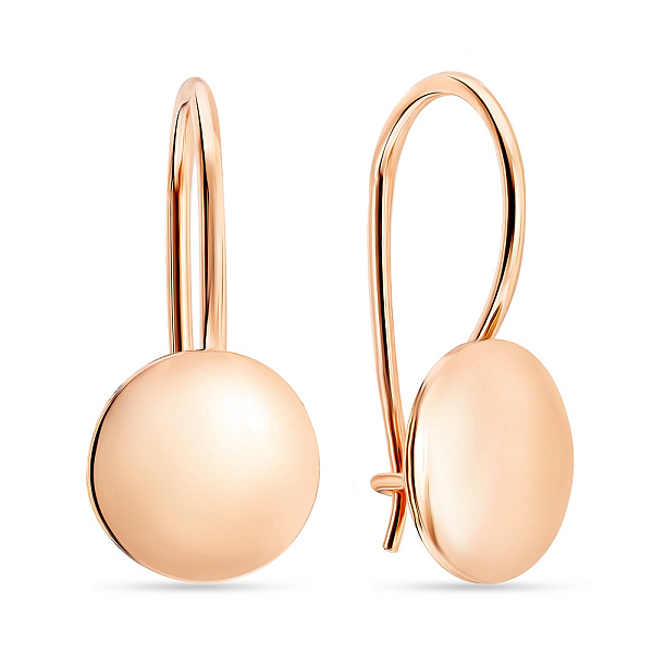 Серьги из красного золота (арт. 105733/3) – изображение 1