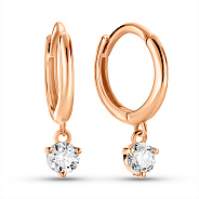 Серьги из красного золота с бриллиантами (арт. С011644020)