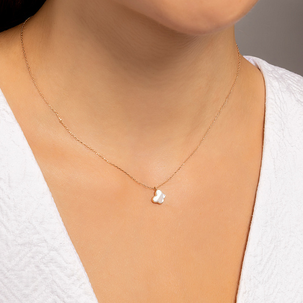 Кольє з червоного золота з перламутром (арт. 352186п) – зображення 3