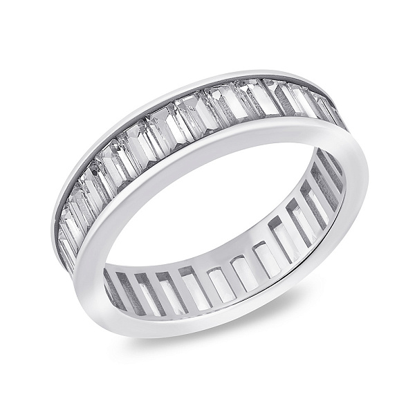 Серебряное кольцо с дорожкой из фианитов (арт. 7501/8026/2) – изображение 1