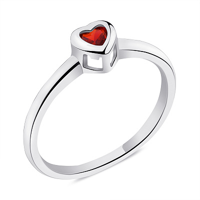 Серебряное кольцо Сердце с альпинитом (арт. 7501/6301ак)