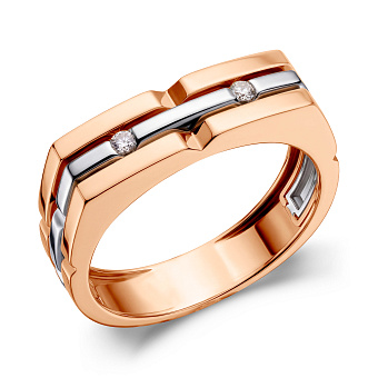 Фото Золотая печатка с бриллиантами (арт. К170092005кб)