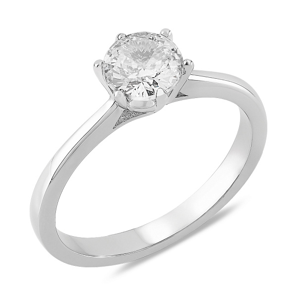 Серебряное кольцо с одним фианитом (арт. 7501/8165) – изображение 1