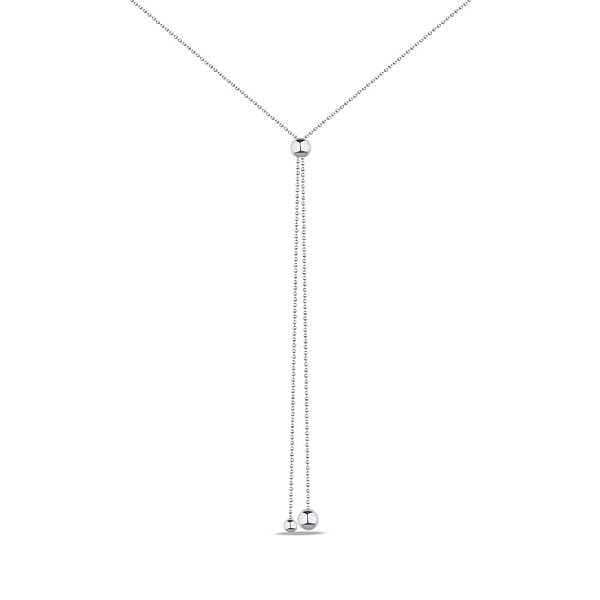 Серебряное колье-галстук с шариками (арт. 7507/2250) – изображение 1