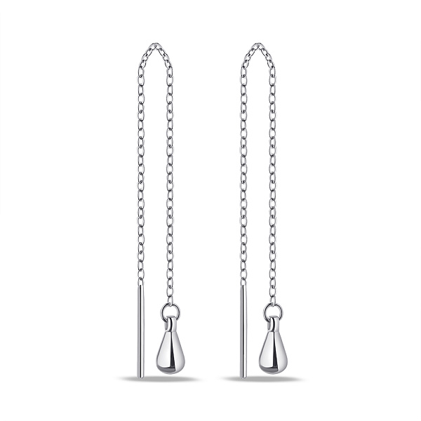 Срібні сережки-протяжки Крапля (арт. 7502/9005/1) – зображення 1