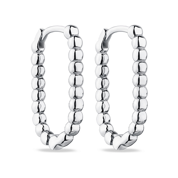 Серьги серебряные без вставок  (арт. 7502/4740) – изображение 1