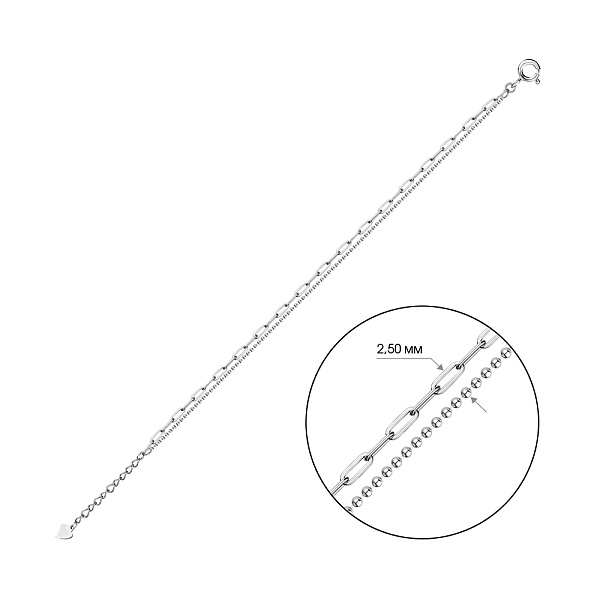 Срібний браслет Trendy Style з ланцюжками різного плетіння (арт. 7509/3529) – зображення 2