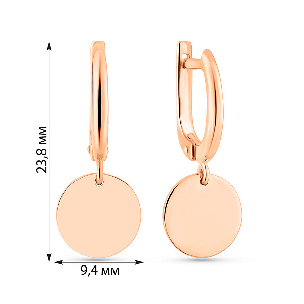 Золотые серьги-подвески Монеты (арт. 2010346101) – изображение 4