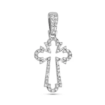 Золотий хрестик з діамантами (арт. П341674030б)