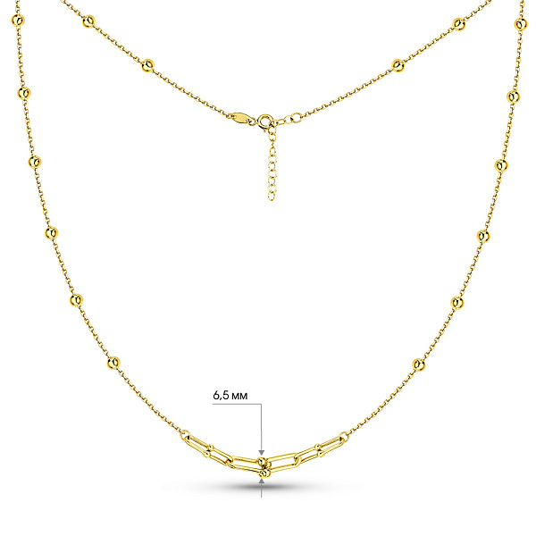 Кольє з жовтого золота ез каменів (арт. 352968ж) – зображення 5