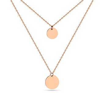 Багатошарове кольє "Монети" з червоного золота (арт. 352116)