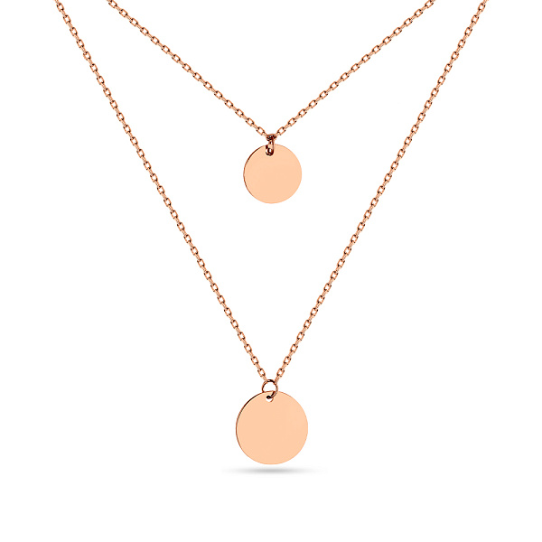 Багатошарове кольє "Монети" з червоного золота (арт. 352116) – зображення 1