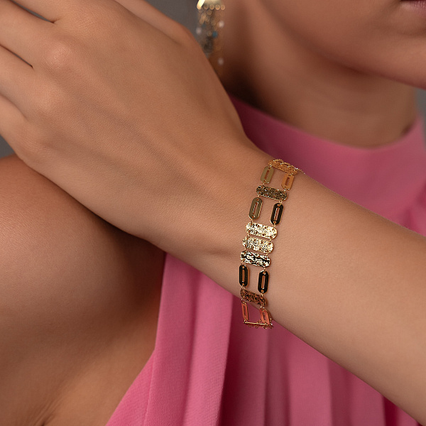 Браслет Francelli з жовтого золота з емаллю (арт. 3261039жеб) – зображення 3