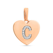 Золота підвіска Літера С з фіанітами (арт. 440956)