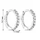 Серебряные серьги-кольца с фианитами (арт. 7502/9078/15) – изображение 2