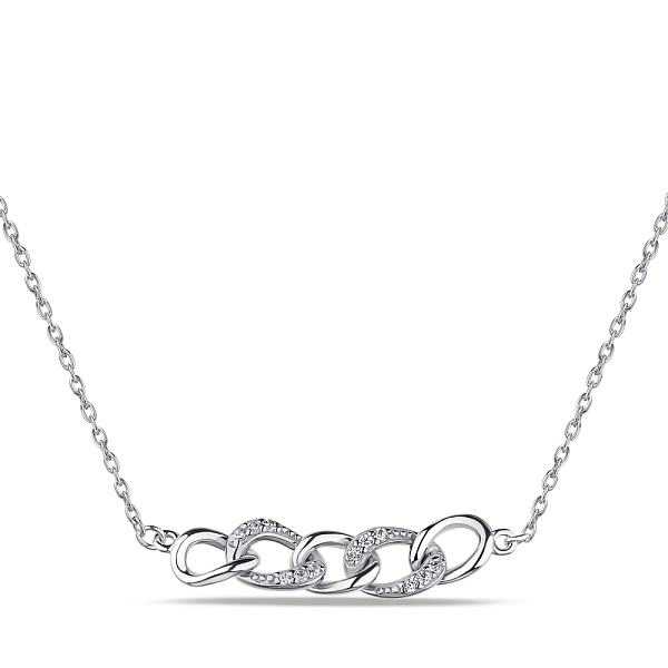 Серебряное колье с фианитами (арт. 7507/2159) – изображение 1