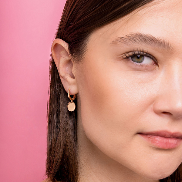 Золотые серьги-подвески Монеты (арт. 2010346101) – изображение 3