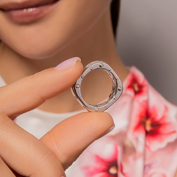 Серебряное кольцо с дорожкой из фианитов (арт. 7501/8326) – изображение 4