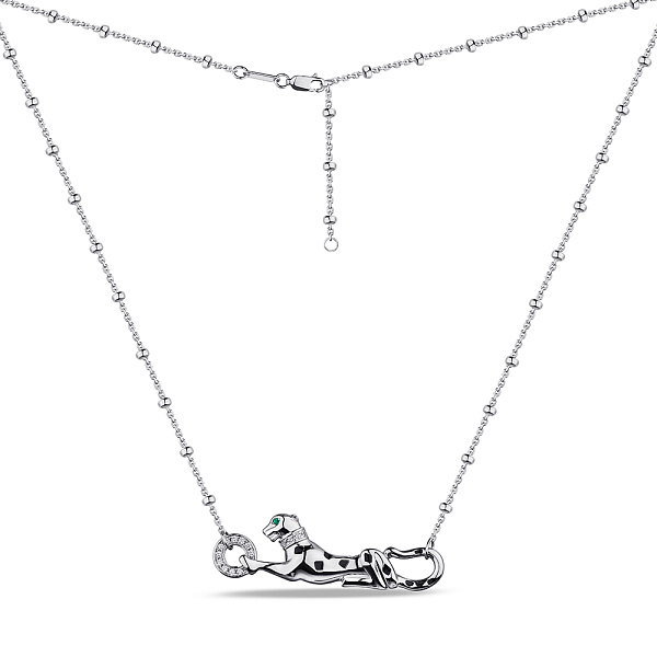 Колье из серебра с альпинитом и фианитами (арт. 7507/1999еч) – изображение 2