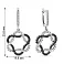 Серьги-подвески из белого золота с фианитами (арт. 101386бч) – изображение 2