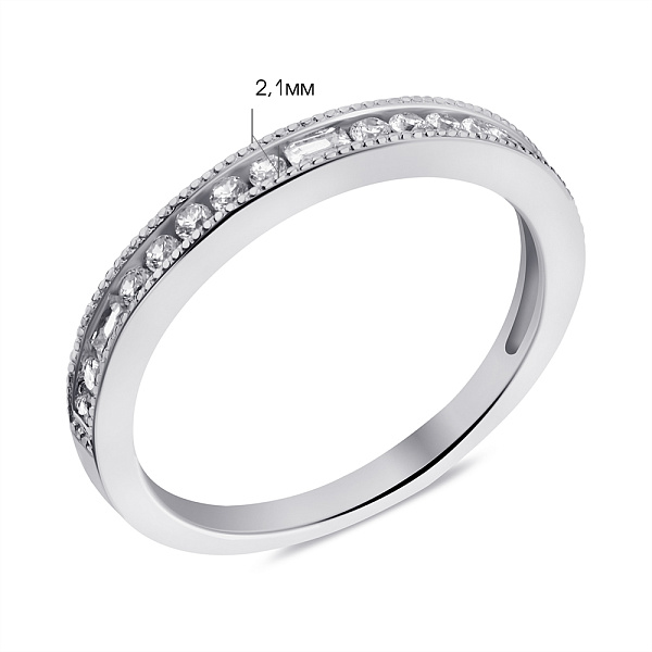 Серебряное кольцо с дорожкой из фианитов (арт. 7501/6871) – изображение 2