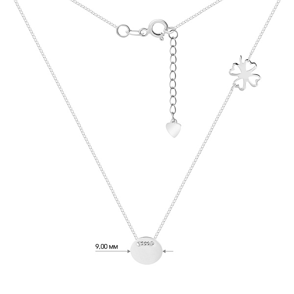 Кольє зі срібла «Монета» (арт. 7507/1006) – зображення 3