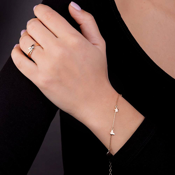 Золотое кольцо с бриллиантами (арт. К011399005) – изображение 3